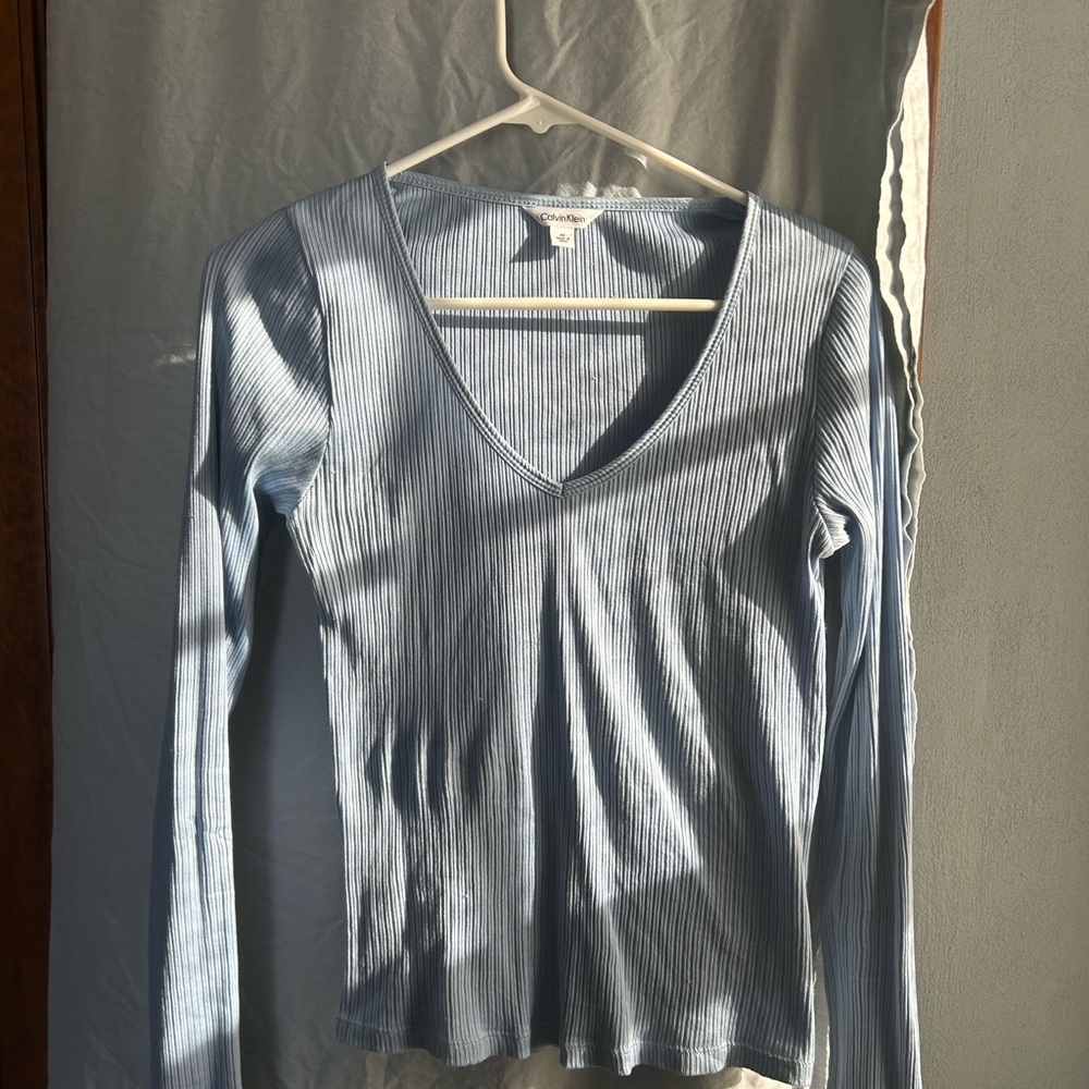Calvin Klein blue long sleeve t shirt